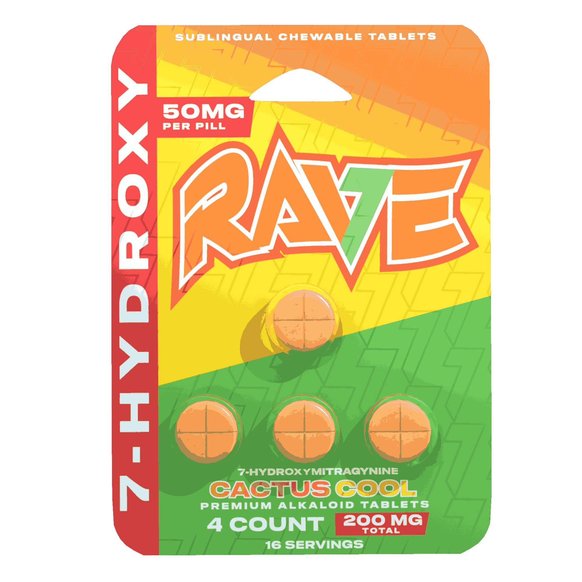 *Rave 7OH Cactus Cool 50mg Tablets (4ct)*