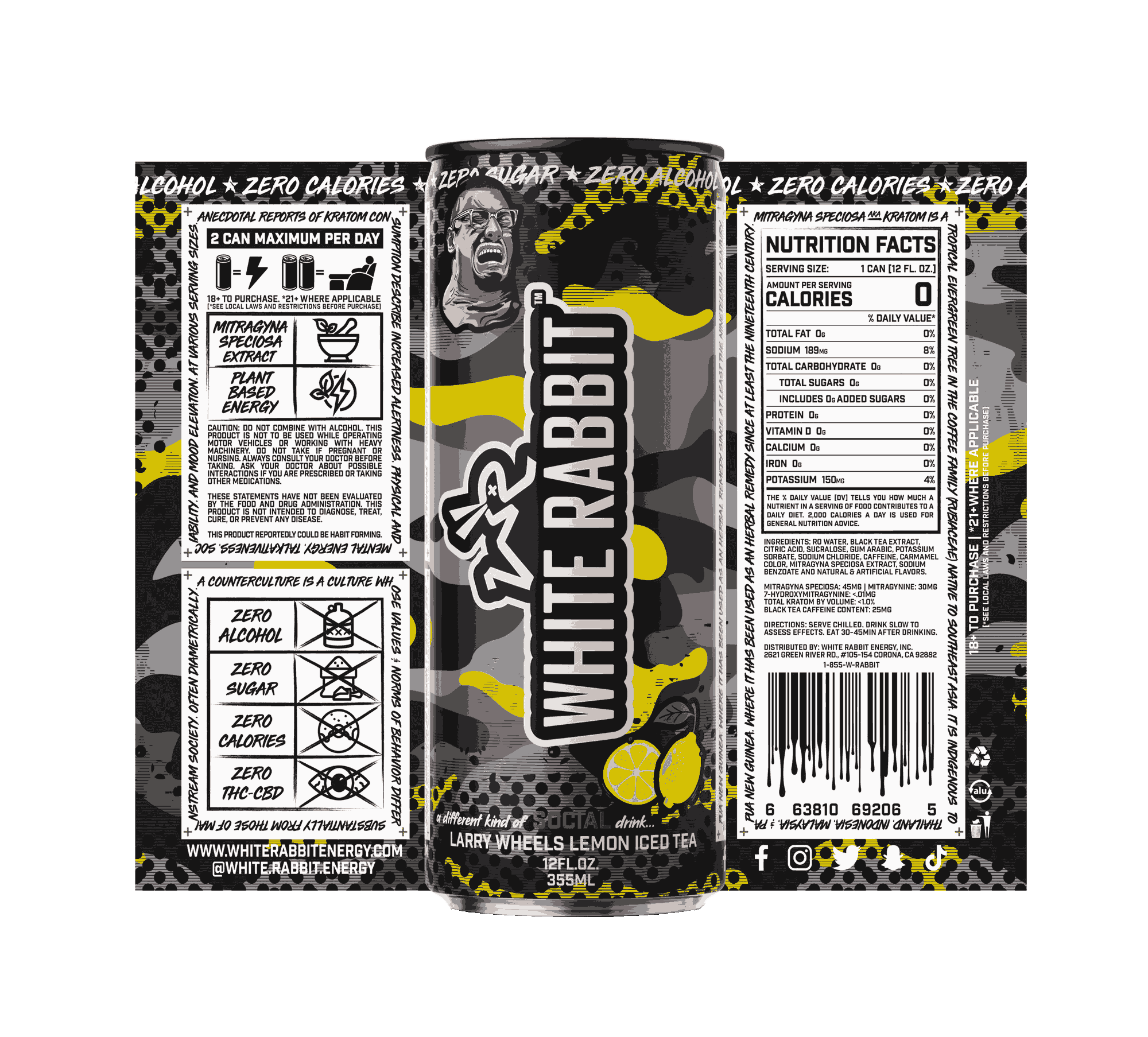 *White Rabbit Larrys Lemonade Kratom Seltzer* *White Rabbit Larrys Lemonade Kratom Seltzer*