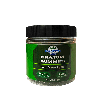 *Kratown Kratom Gummies Sour Green Apple (10ct) (25mg)*