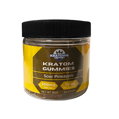 *Kratown Kratom Gummies Sour Pineapple (10ct) (50mg)*